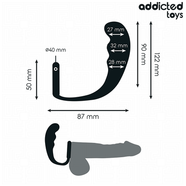 Plug anale con anello modello 4, stimolazione profonda e controllo